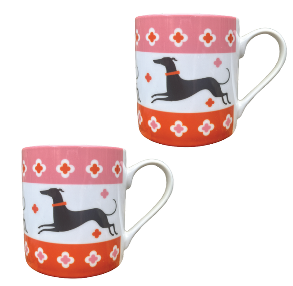 Two Dashing Dog Mugs
