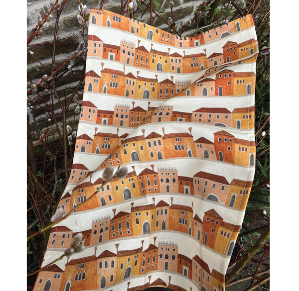 Venetian Houses Tea Towel