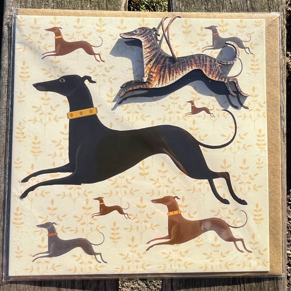 Dashing Dog Decoration and Card