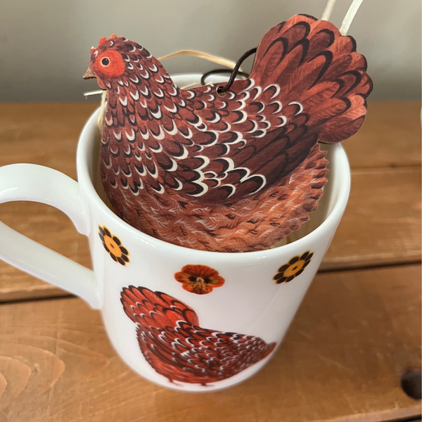 Keira & Claudia Clucking Mug and Decoration
