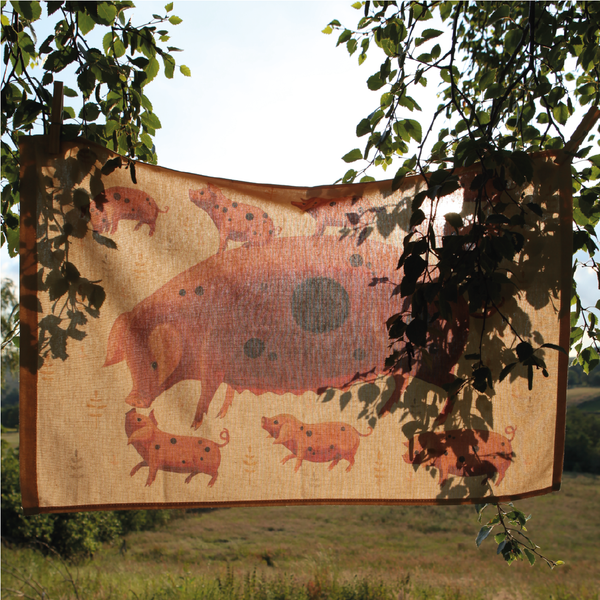 Limited Edition Penelope & Piglets Tea Towel