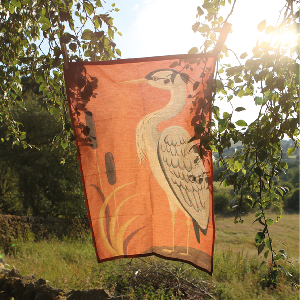 Limited Edition Heavenly Heron Tea Towel