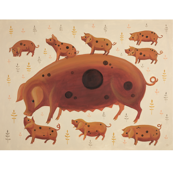 Dog & Dome Tea Towel