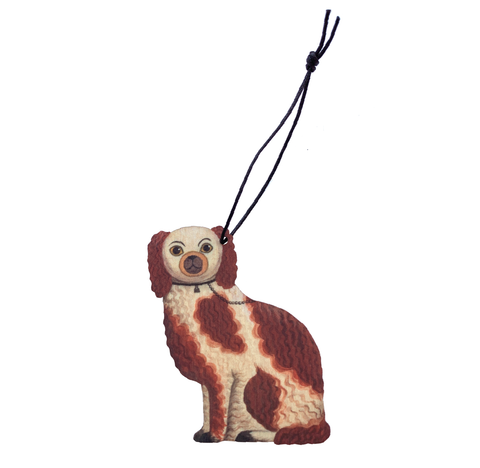 Dog & Dome Printed Spaniel Wooden Decoration
