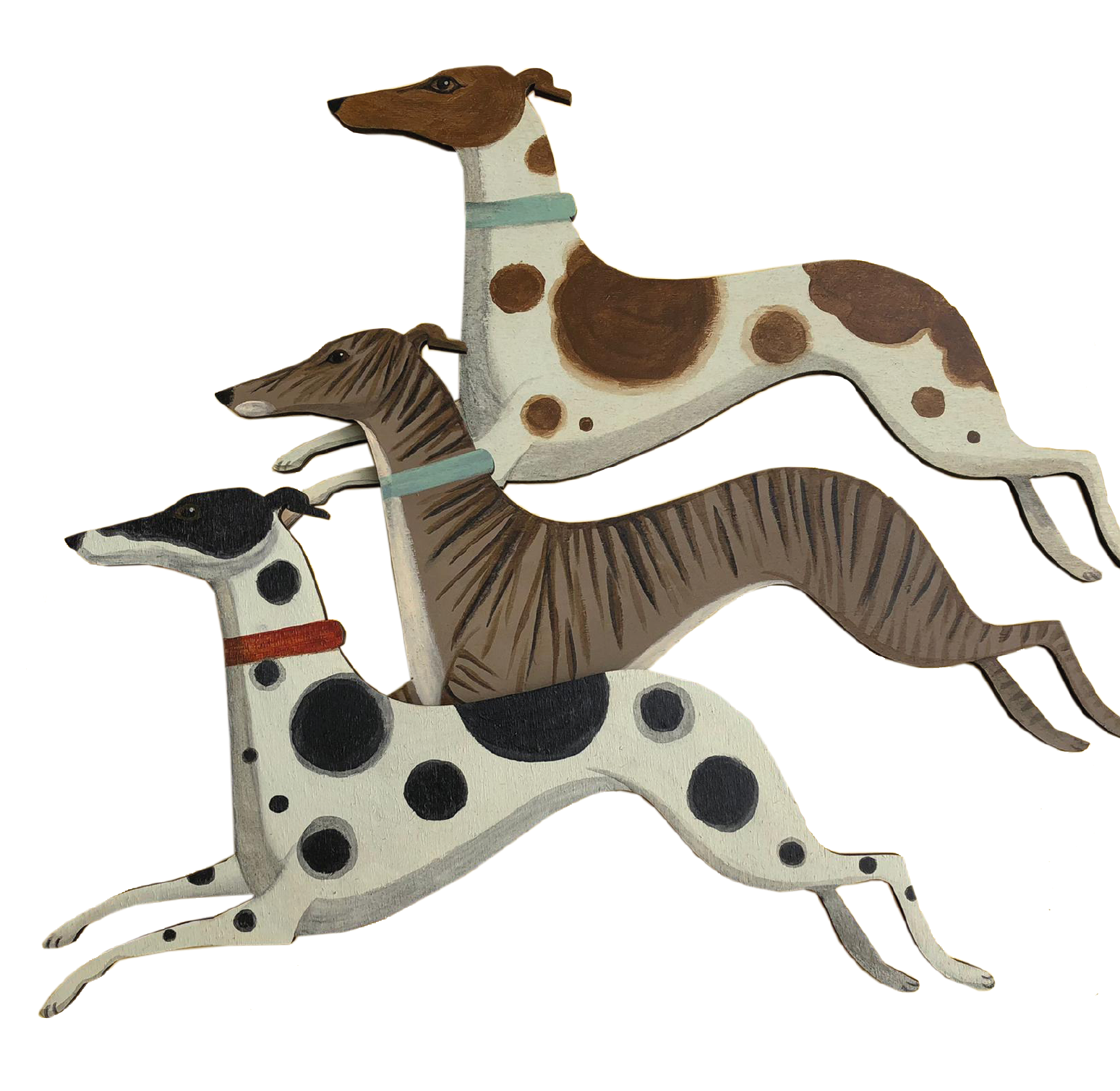 Large Dog Hand Painted by Catriona Hall