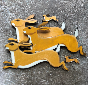 Large Hand Painted Hare