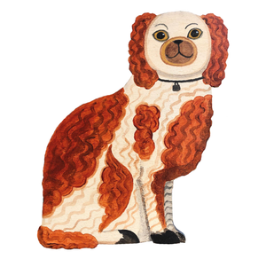 Right Facing Large Staffordshire Spaniel Hand Painted by Catriona Hall