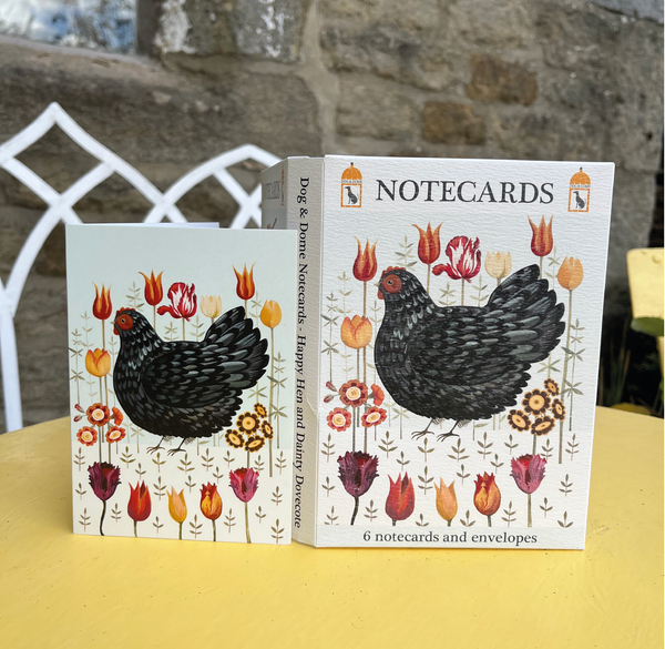 Dainty Dovecote and Happy Hen Set of 6 Notecards