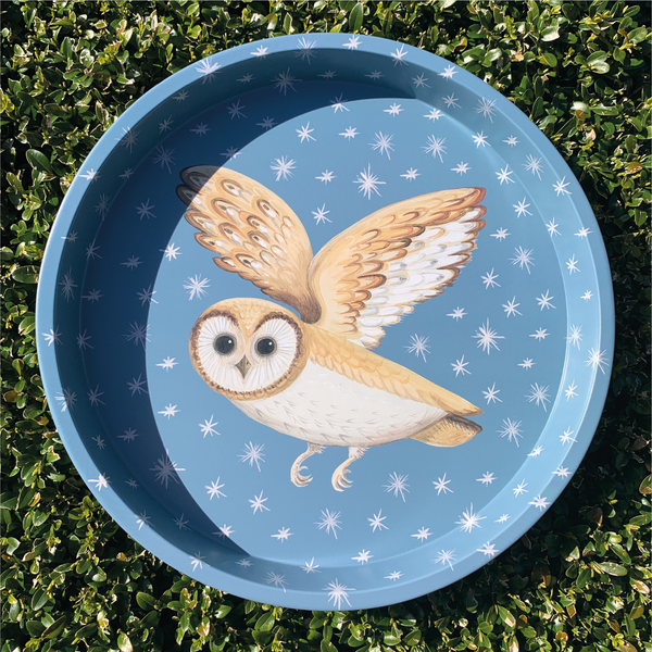 Owl Tin Tray