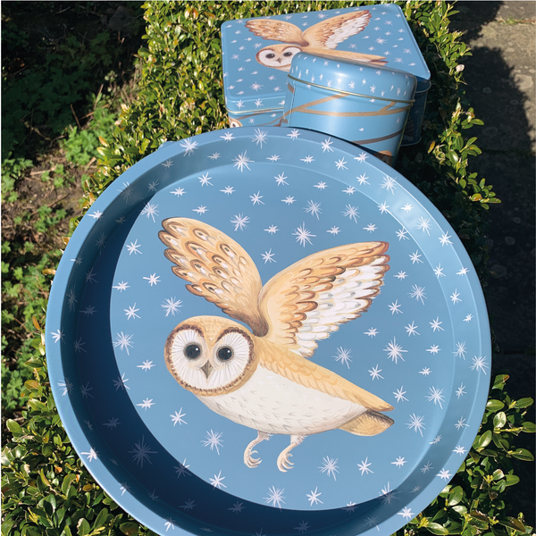 Owl Tin Tray