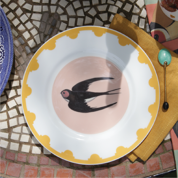 Set of Four Swooping Swallow Plates Bundle